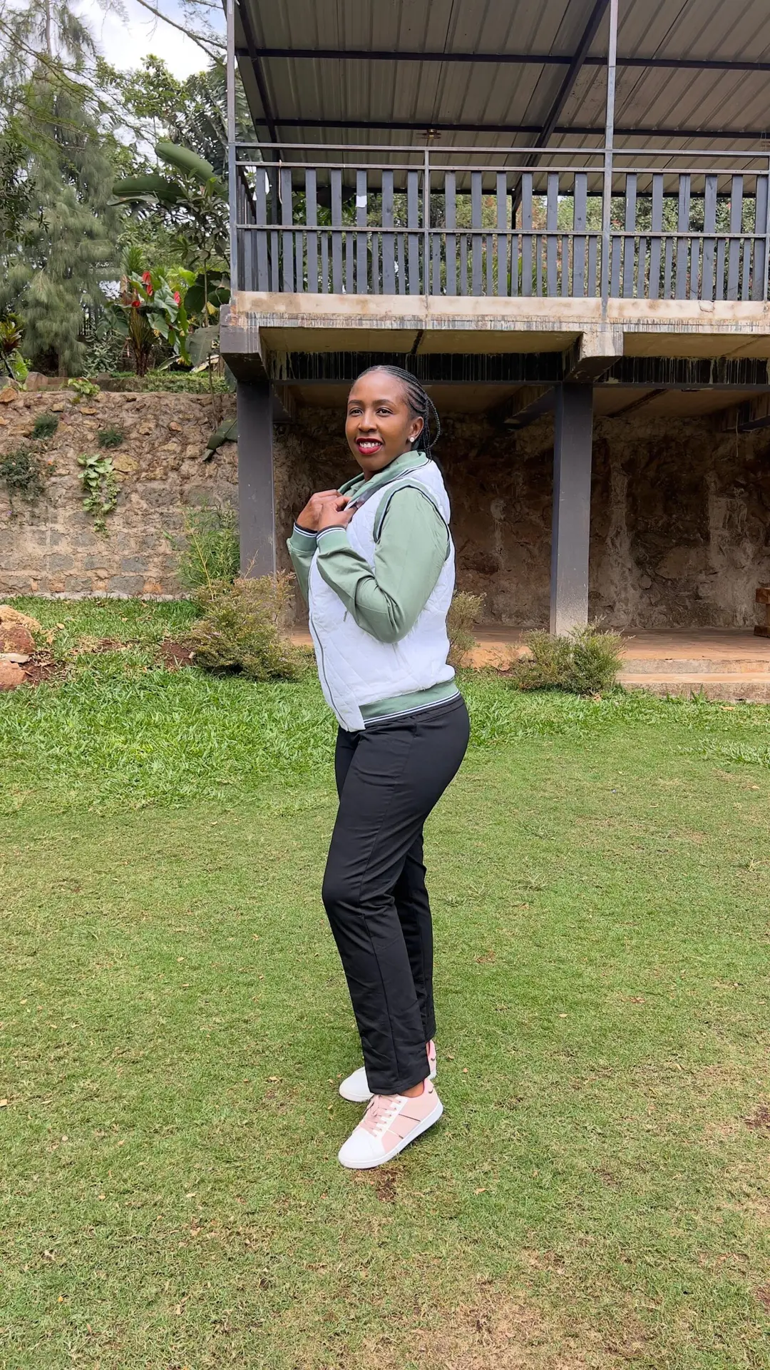 Green-White 3pc tracksuit
