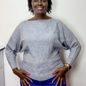 Grey Sweater Top - Long Sleeve