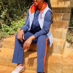 Navyblue-white jacket 3pc tracksuit