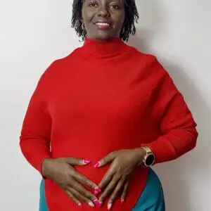 Red Knit Poncho