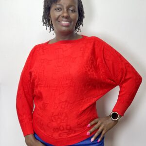 Red Sweater Top - Long Sleeve