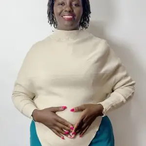 Beige knit poncho
